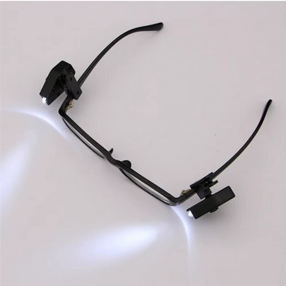Battery powered clip-on reading light