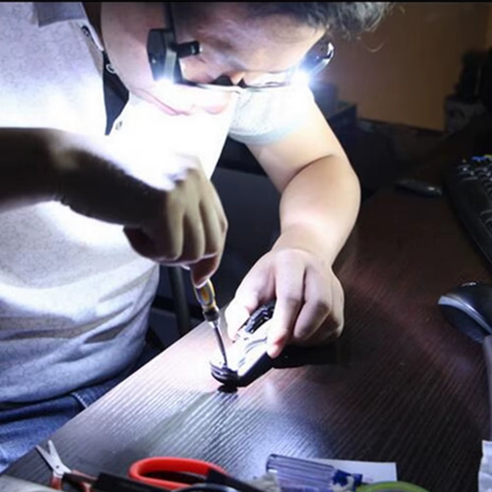 Battery powered clip-on reading light