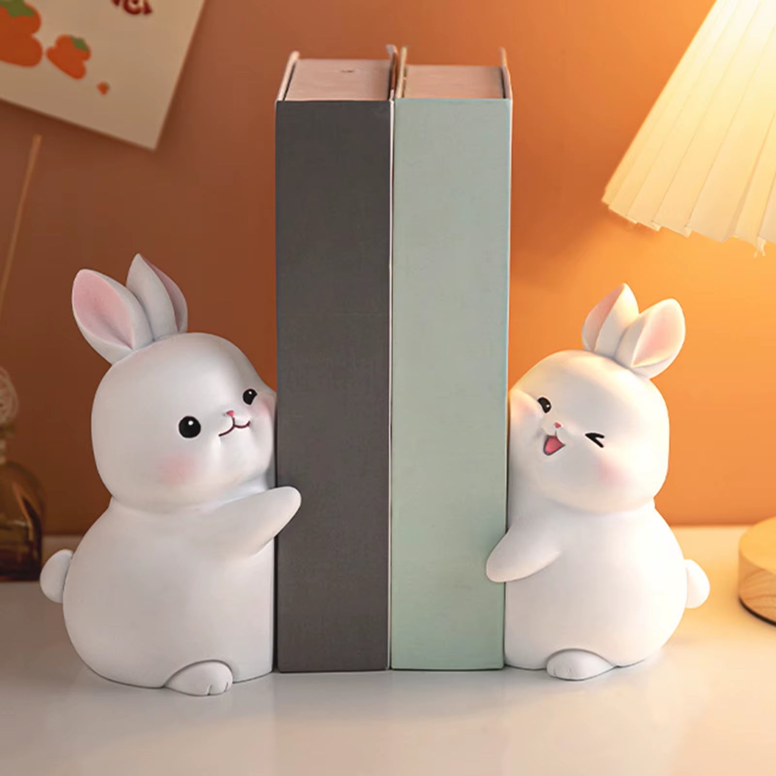 Cute Shelf Rabbit Bookends 