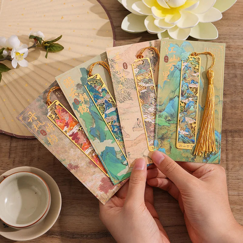 Oriental Gilded Metal Bookmark