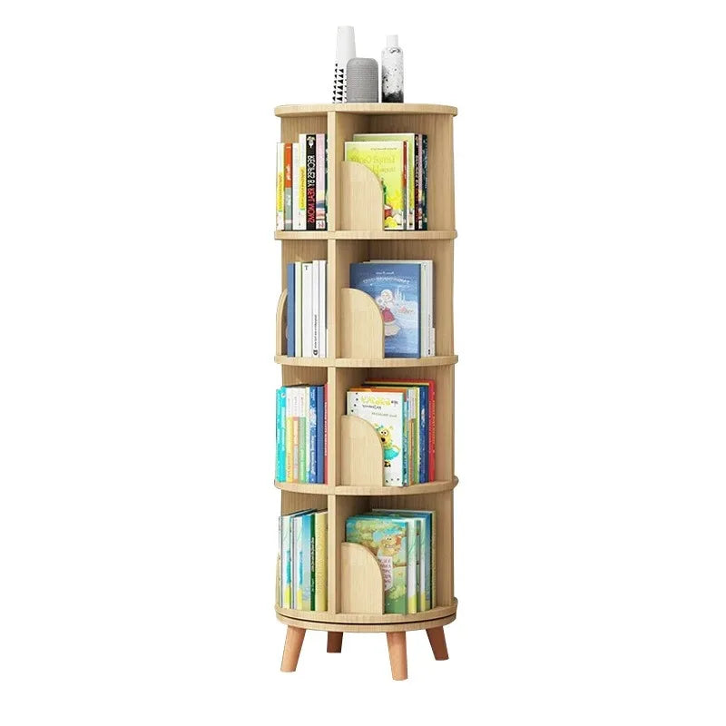 Rotating Timber Bookshelf