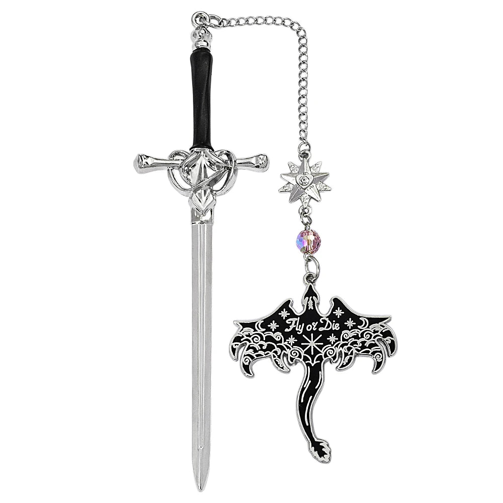 Fantasy Metal Dragon & Sword Bookmarks