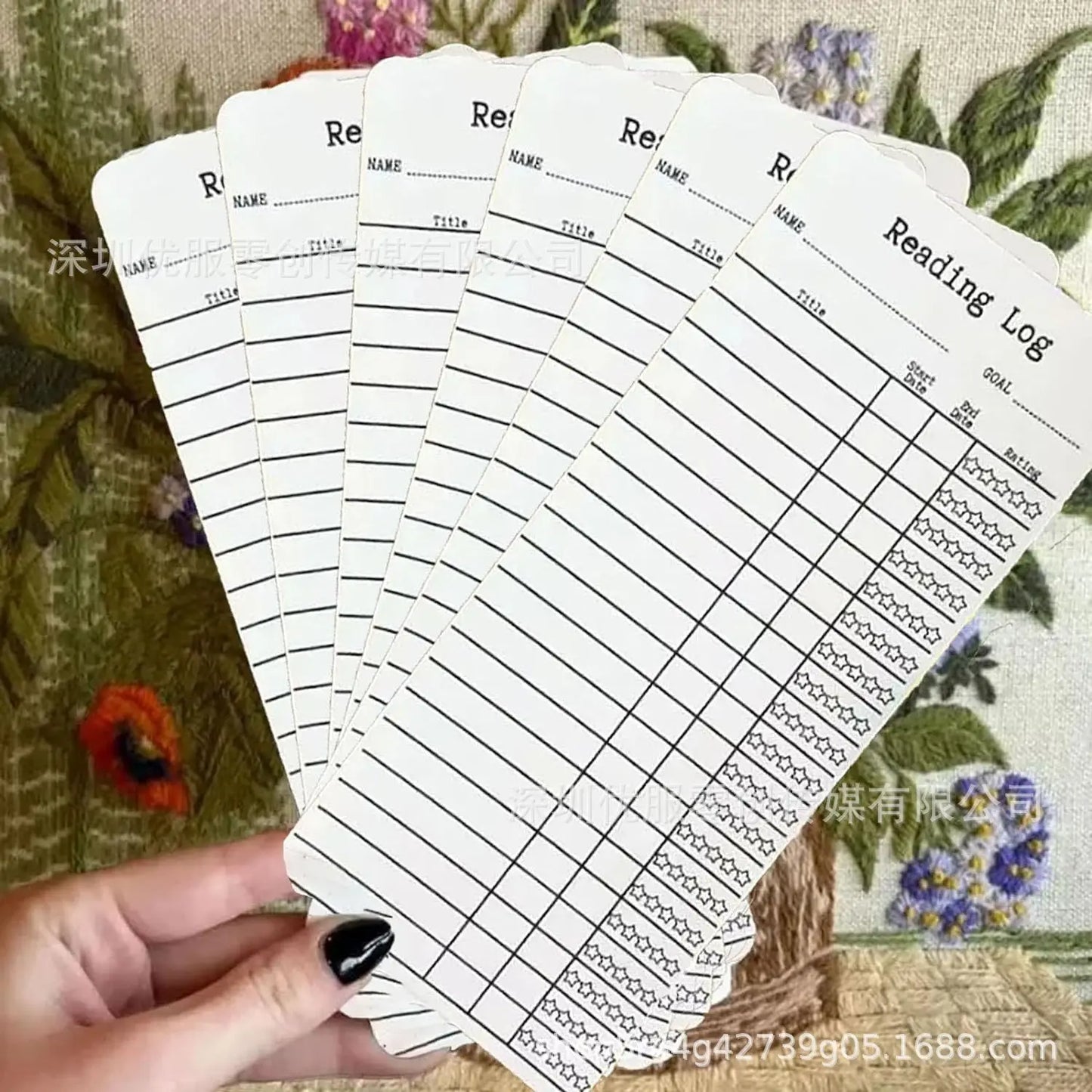 12 sets of Reading Log Bookmarks