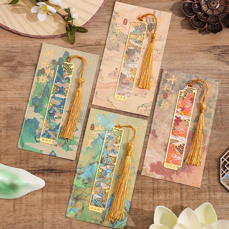 Oriental Gilded Metal Bookmark