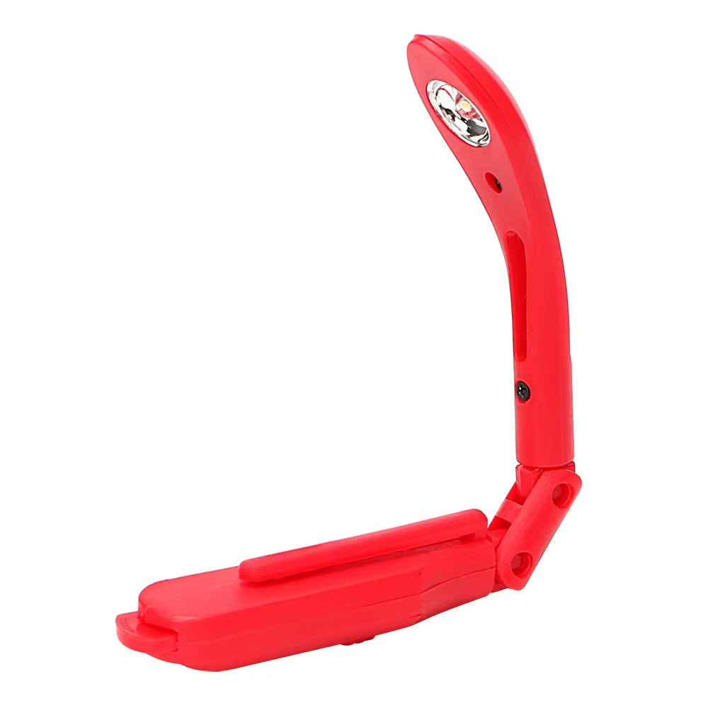 Battery powered clip-on reading light