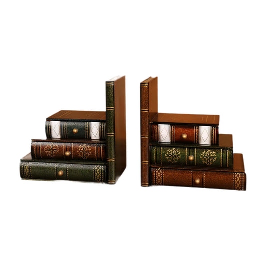 2Pcs Book Ornament Bookends 