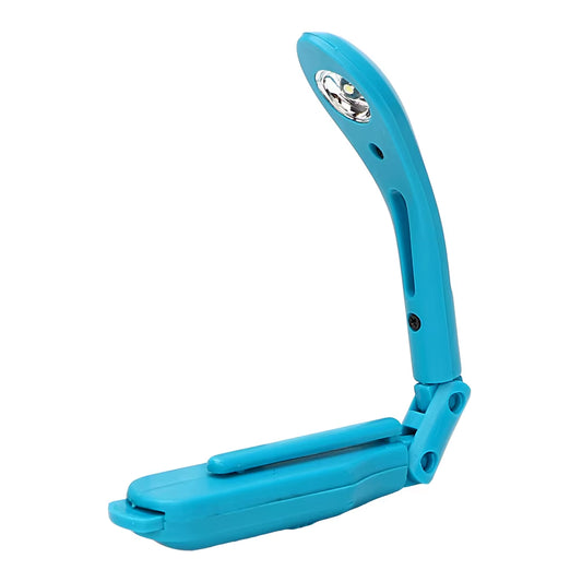 Battery powered clip-on reading light